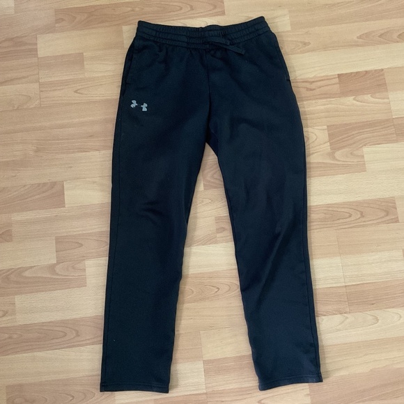 Under Armour Boys’ Athletic Sweatpants Black YXL Loose - Picture 1 of 3